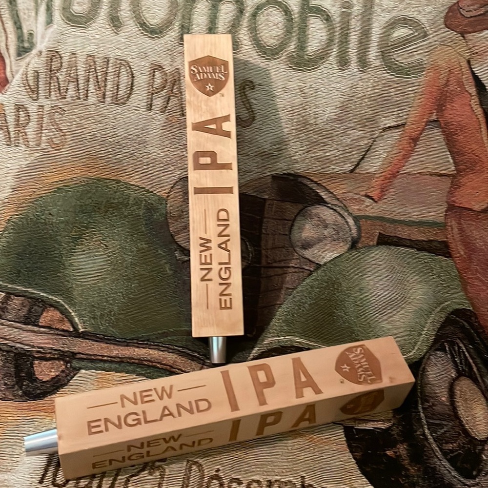 Lot of 2 SAMUEL ADAMS New England IPA Wooden Beer Tap Handles
